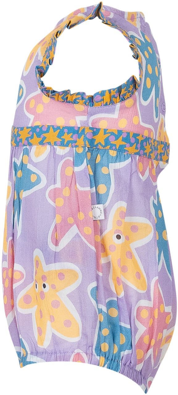 Stella McCartney Body con Stampa Stelle Marine Paars