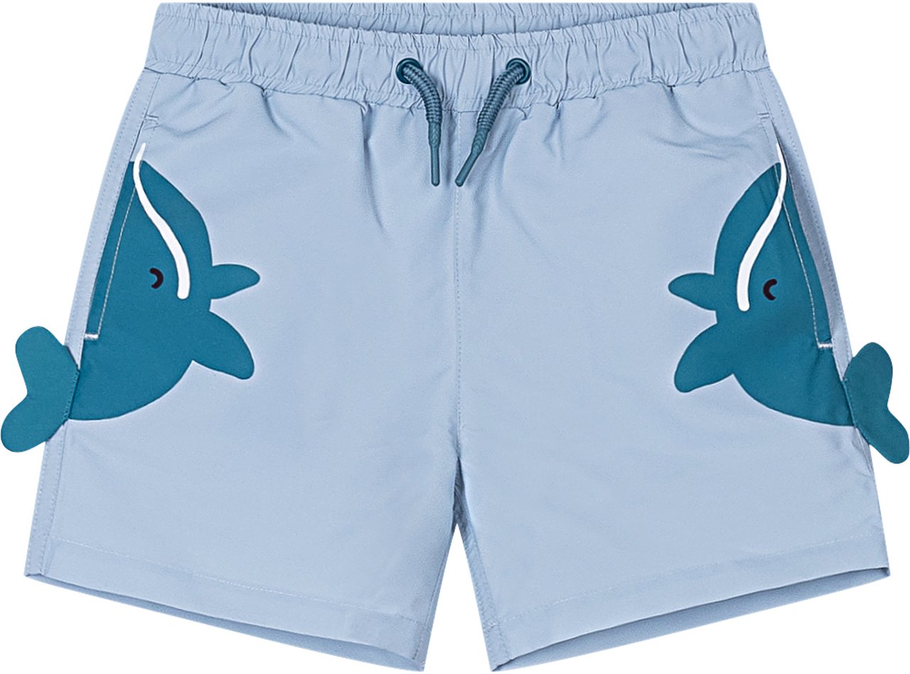 Stella McCartney Costume Bermuda con Stampa Balene Lichtblauw