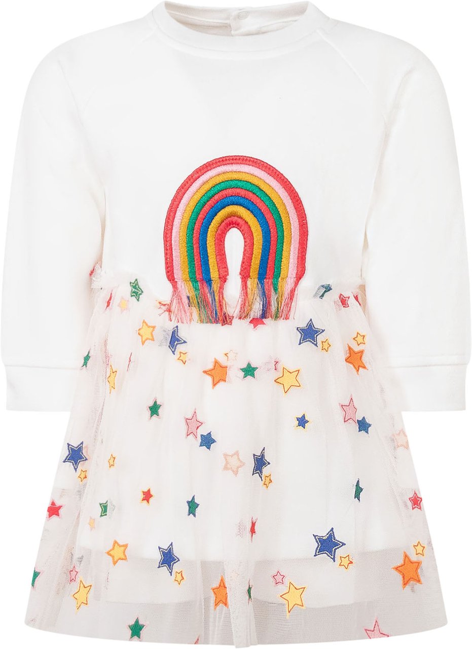 Stella McCartney Abito con Ricami ad Arco e Stelle Wit