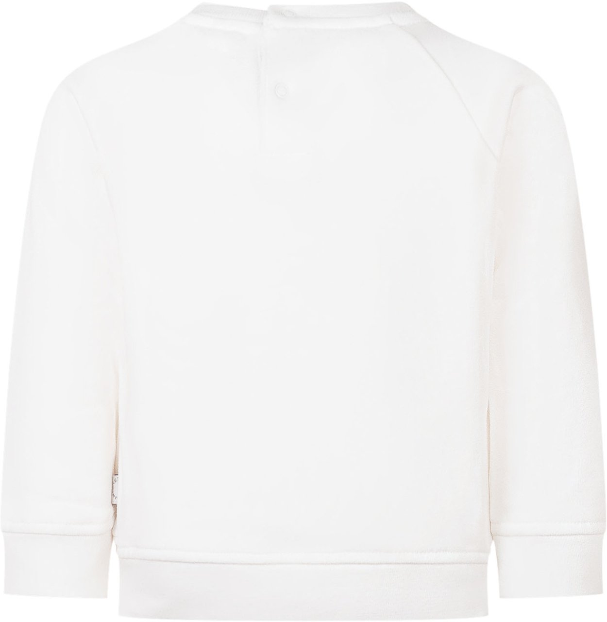Stella McCartney Felpa con Ricamo ad Arco e Frange Wit