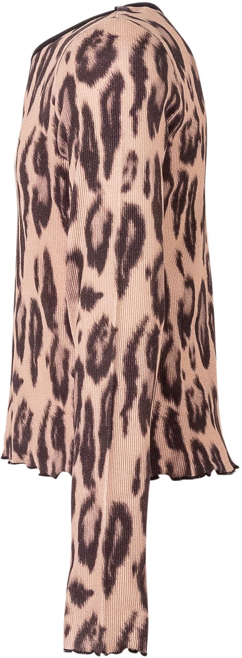 Stella McCartney Top Corto con Stampa Animalier Roze