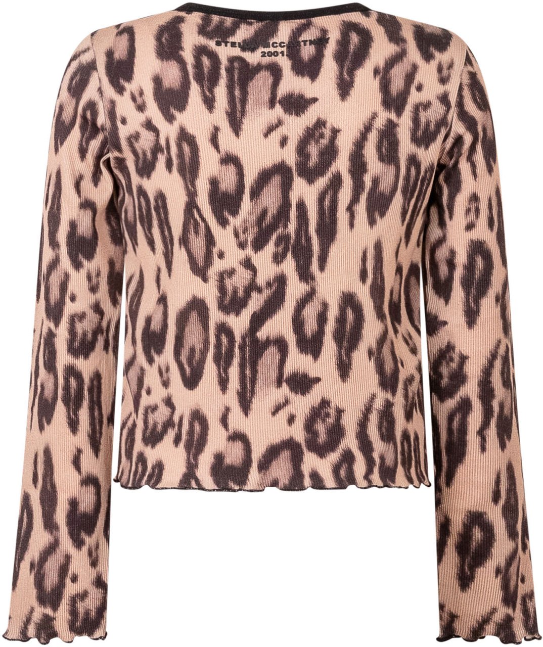 Stella McCartney Top Corto con Stampa Animalier Roze