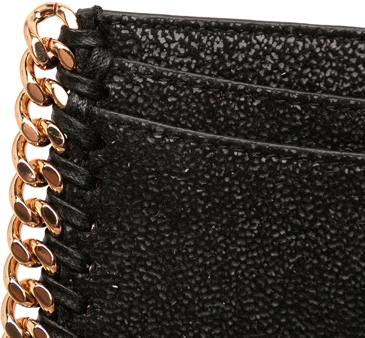 Stella McCartney Falabella Shaggy Deer Card Holder Zwart