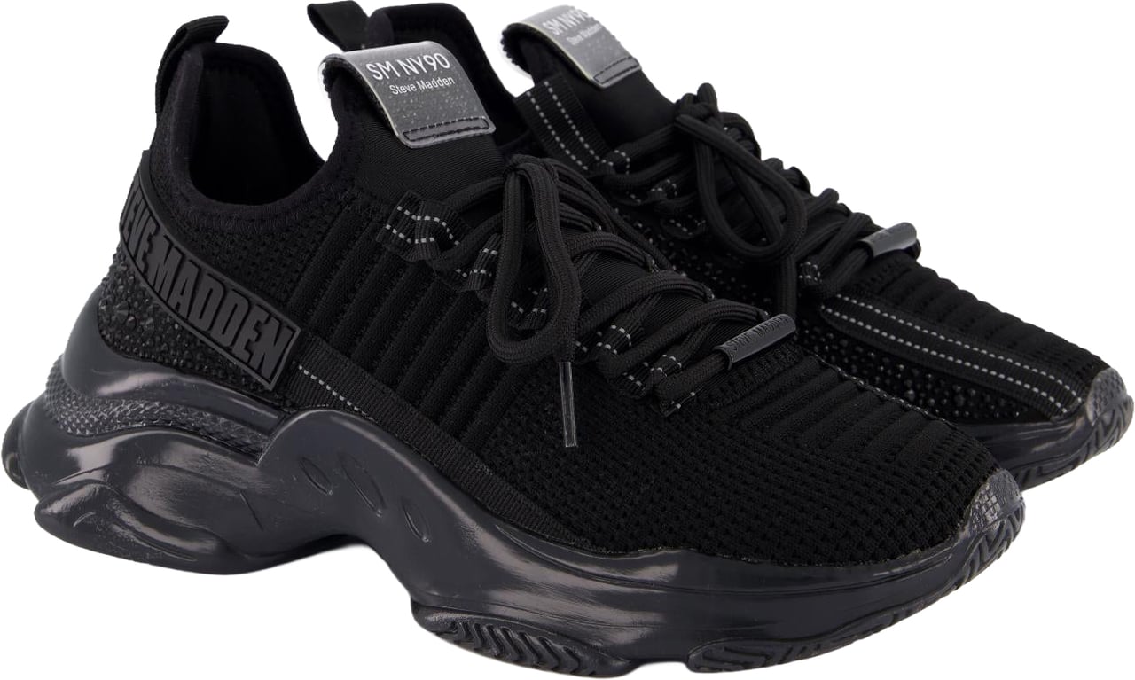 Steve Madden Dames Maxilla-R Sneaker Zwart Zwart