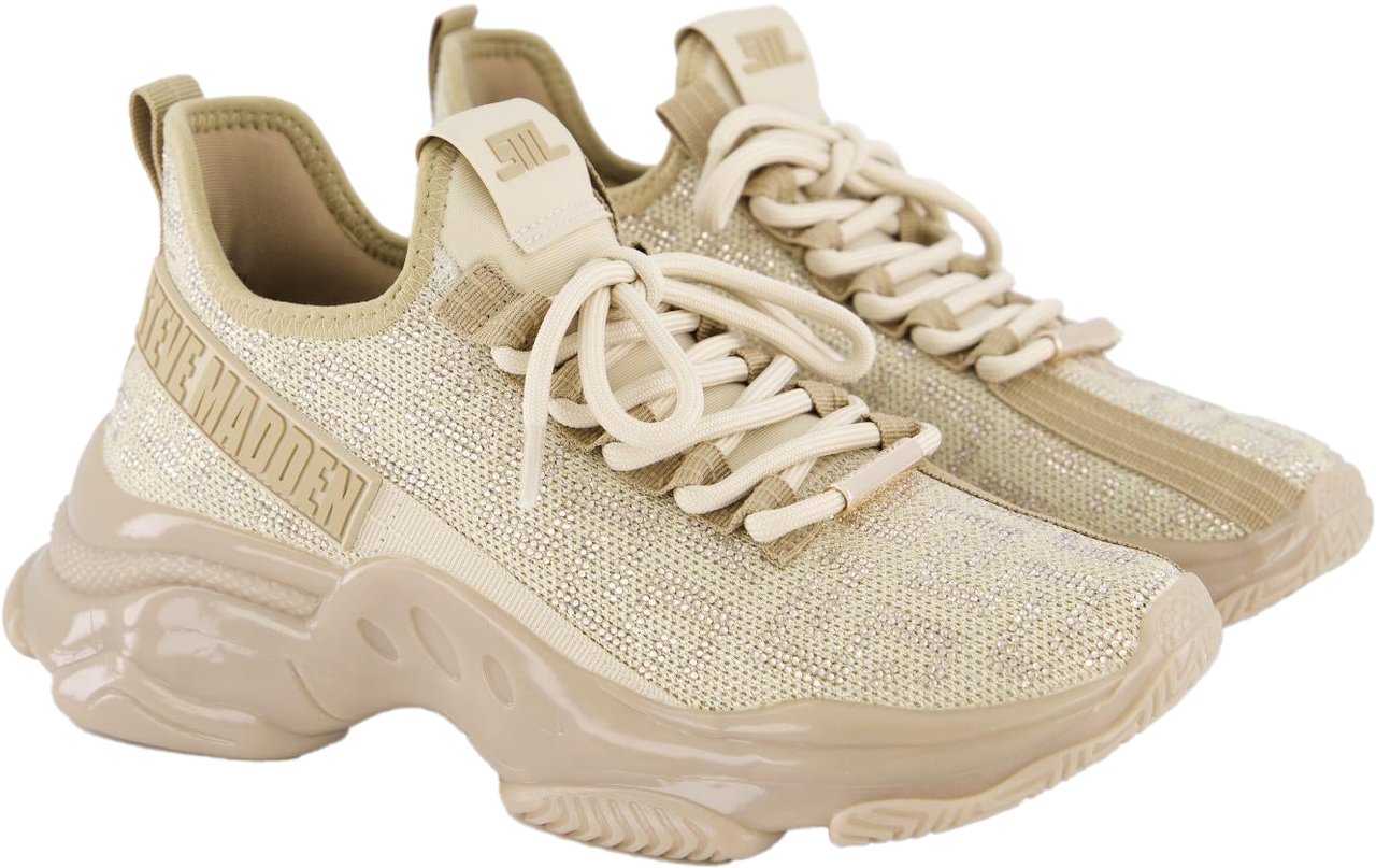 Steve Madden Dames Maxout Sneaker Beige Beige