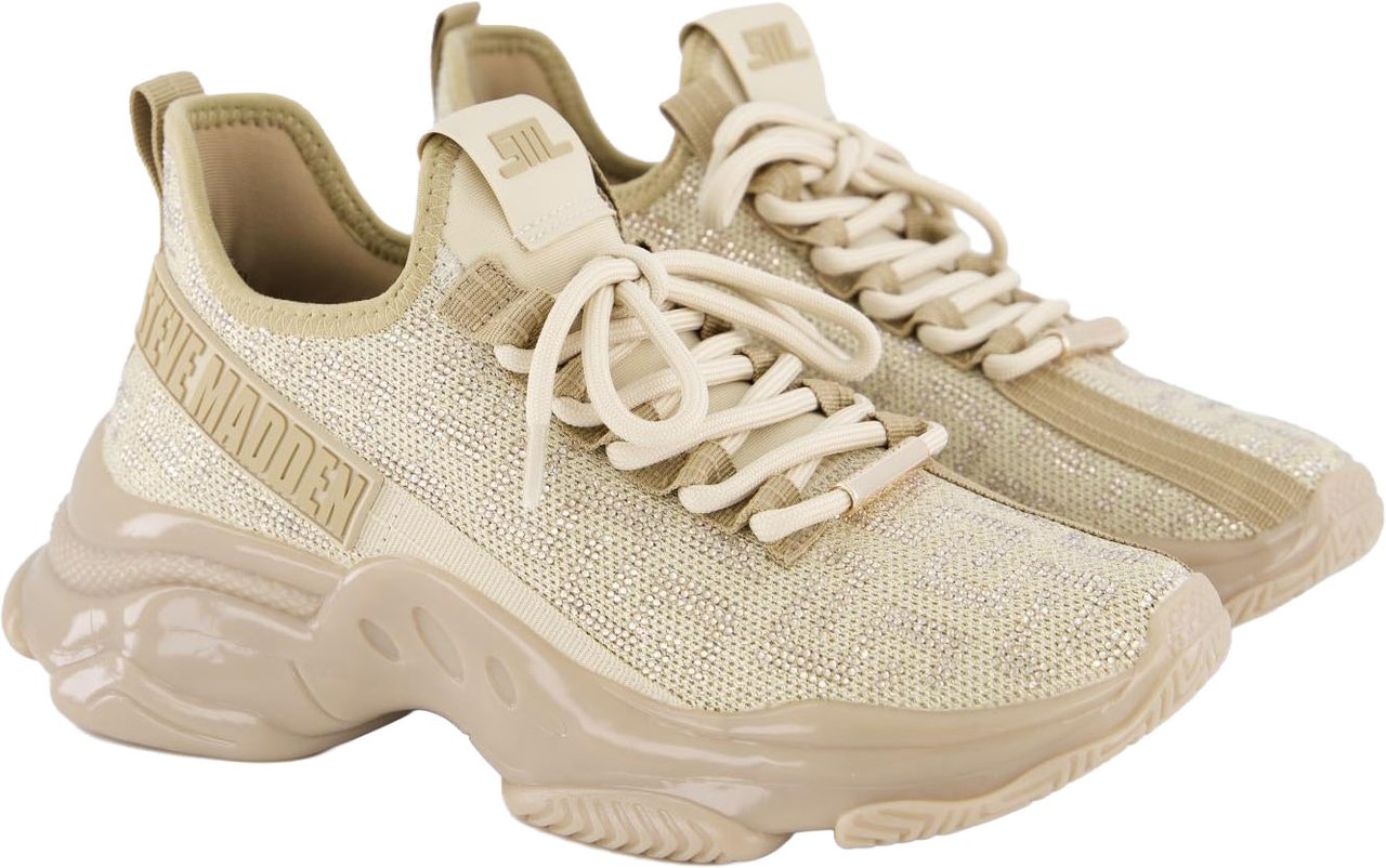 Steve Madden Dames Maxout Sneaker Beige Beige