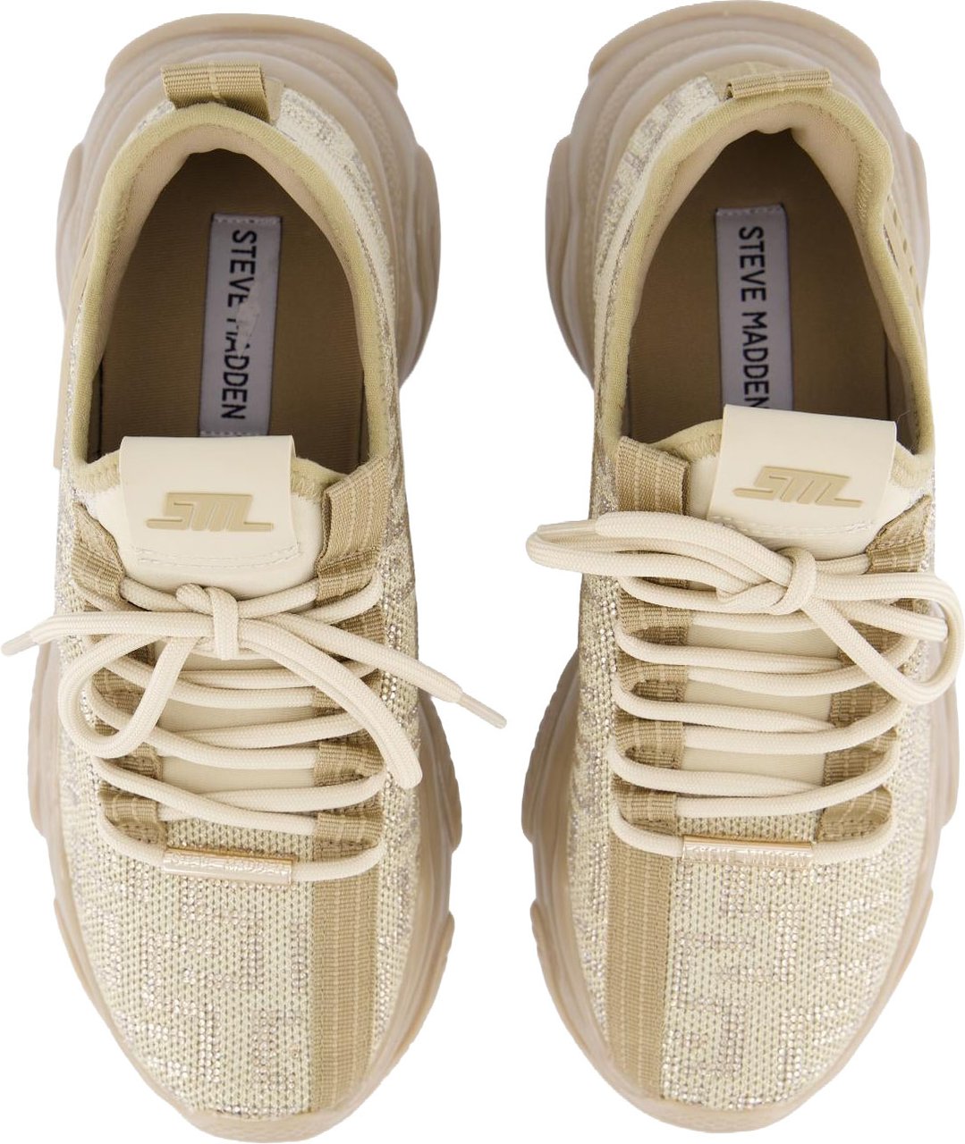Steve Madden Dames Maxout Sneaker Beige Beige
