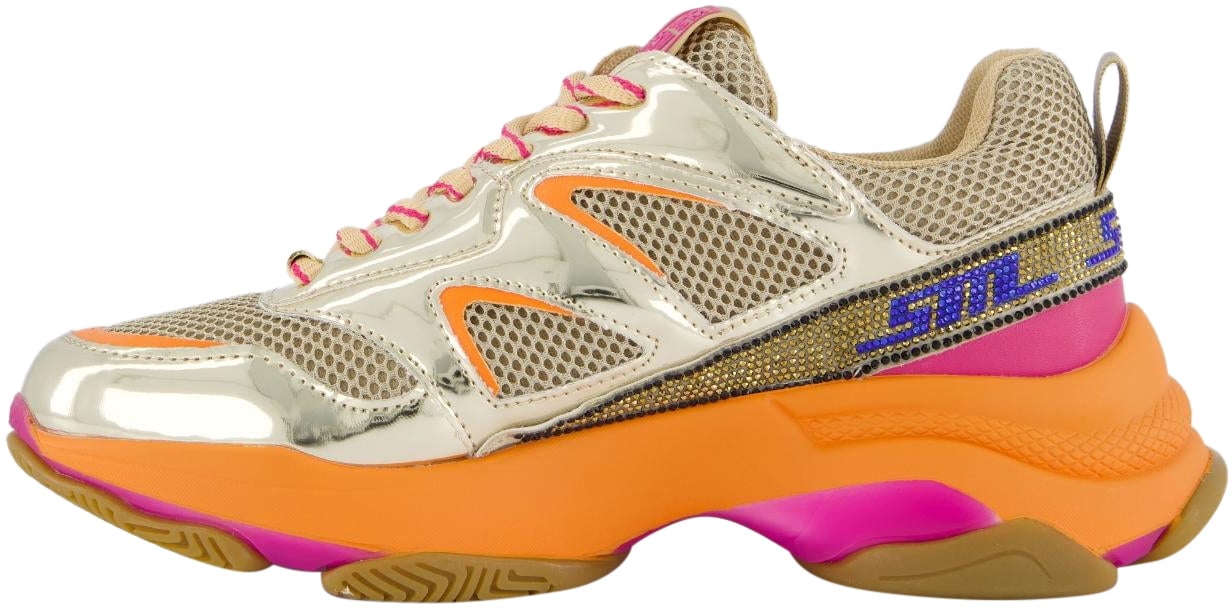 Steve Madden Dames Medallist2 Sneaker Beige/Multi Beige