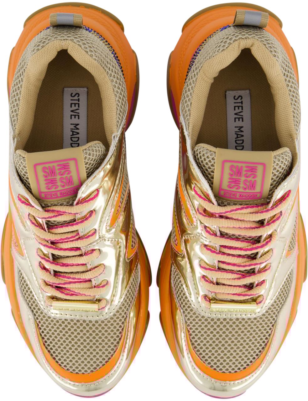 Steve Madden Dames Medallist2 Sneaker Beige/Multi Beige