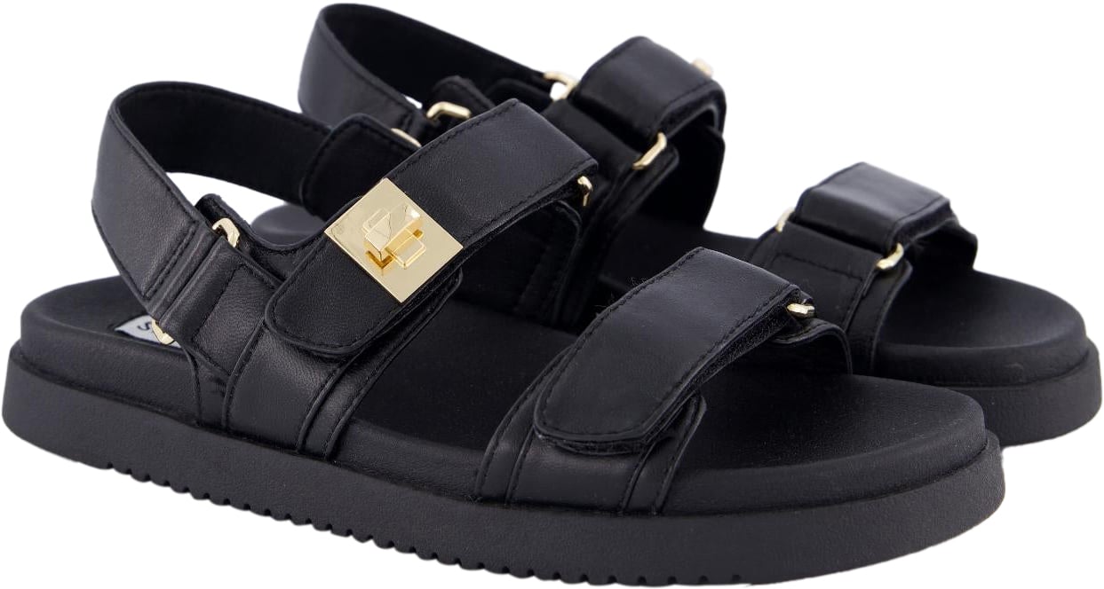 Steve Madden Dames Mona Sandaal Zwart Zwart