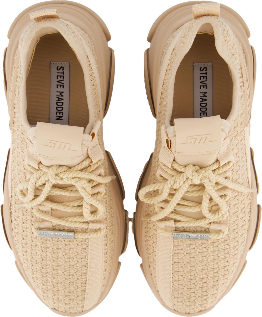 Steve Madden Dames Project Blush Sneaker Beige Beige