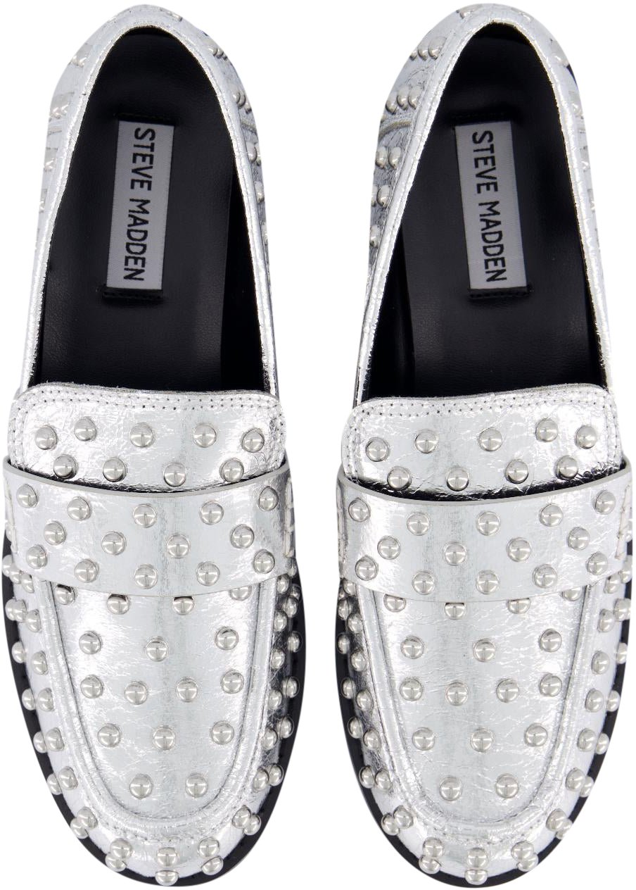 Steve Madden Dames Bequest Loafers Metallic
