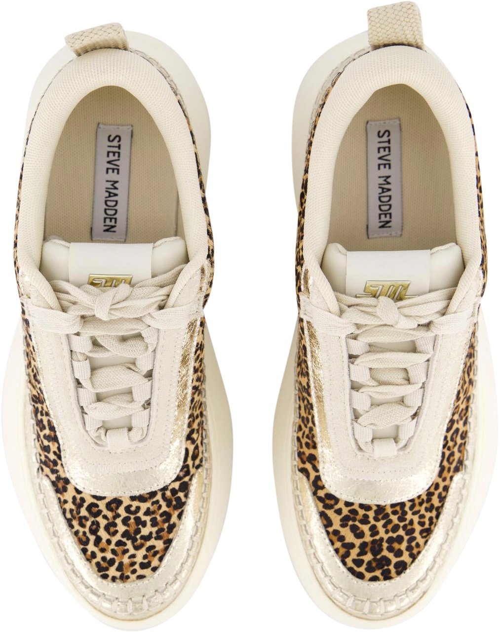 Steve Madden Dames Doubletake Sneaker Glam/Leo Beige