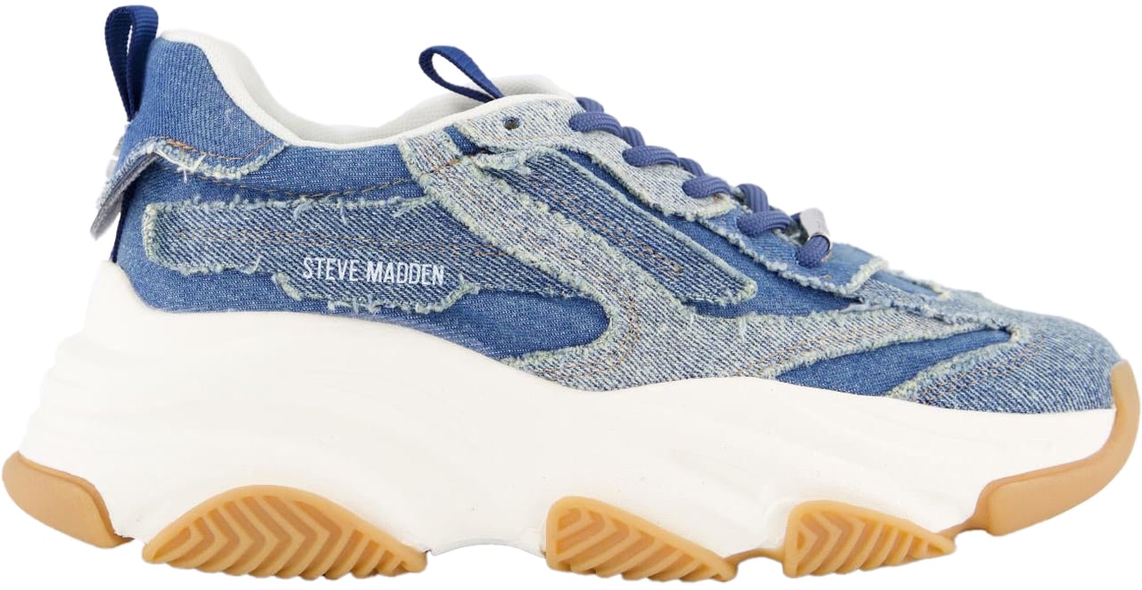 Steve Madden Dames Possession-E Sneaker Jeans Blauw