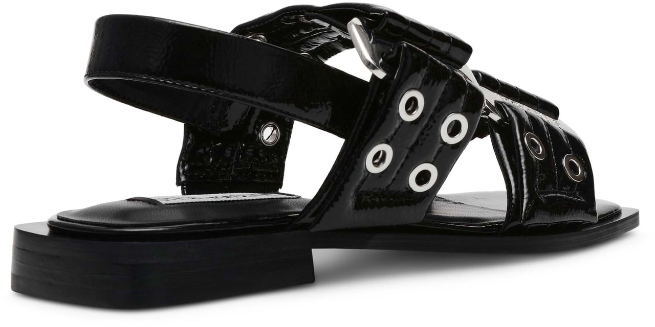 Steve Madden Saria-E Black Patent Zwart