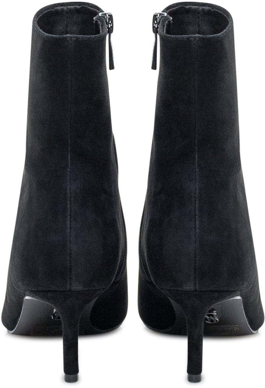 Steve Madden Steve Madden Stivaletti in Camoscio con Tacco Medio Zwart