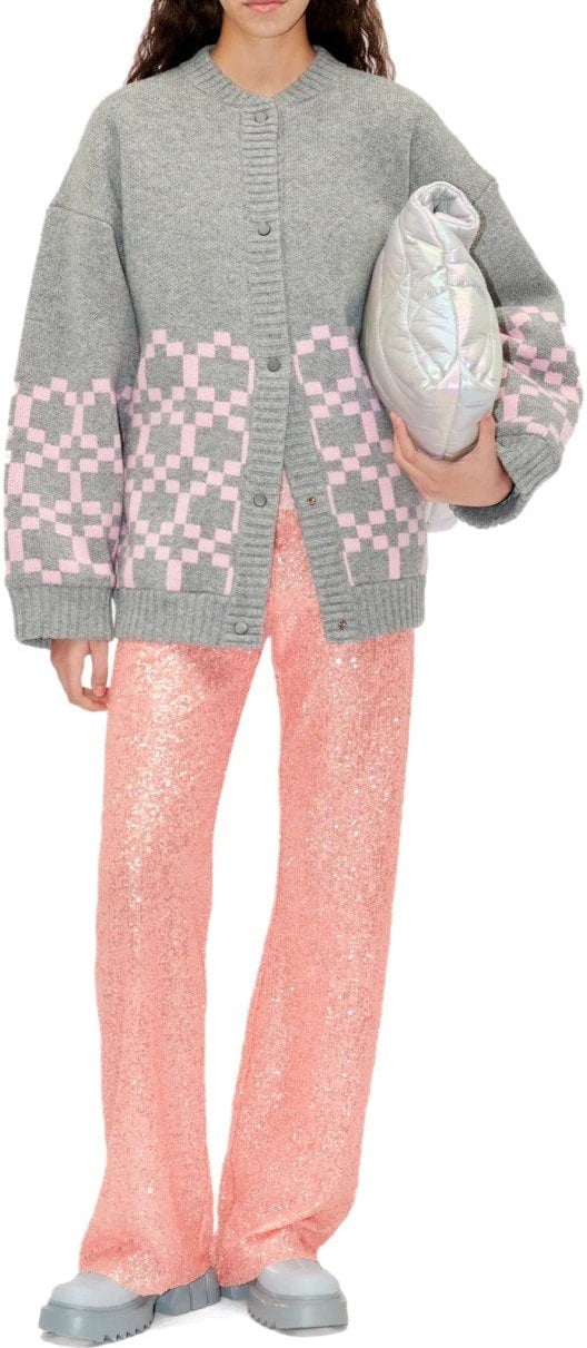 Stine Goya STINE GOYA TINO GREY AND PINK BOMBER JACKET Grijs