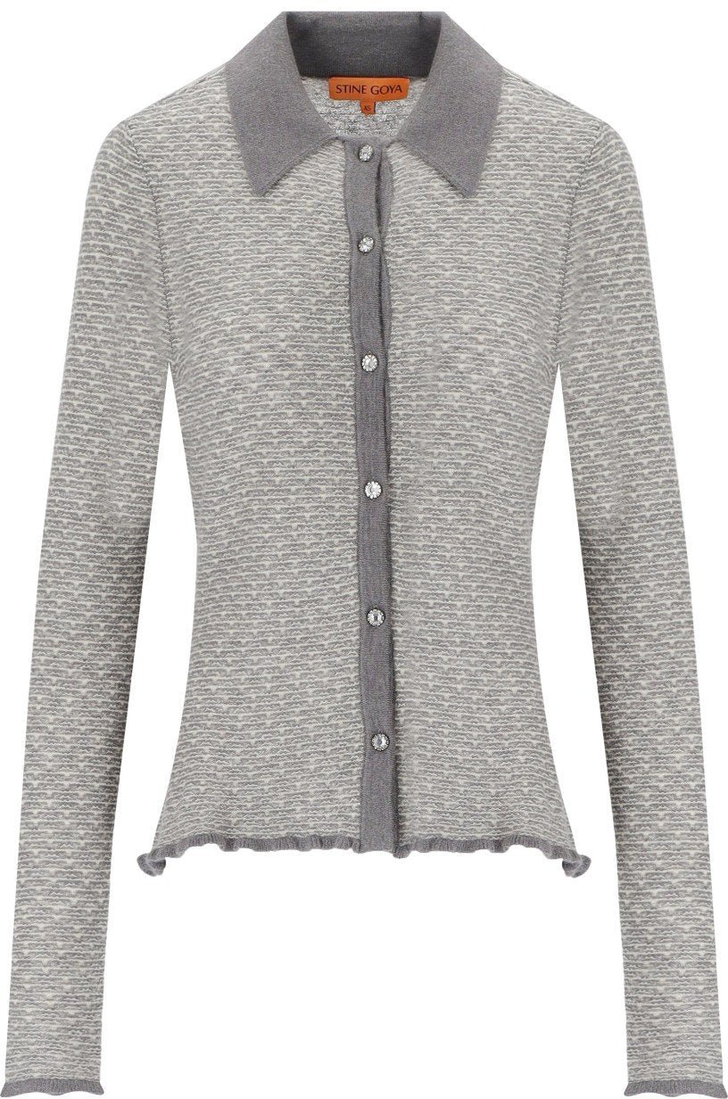 Stine Goya STINE GOYA BOBBI GREY CARDIGAN Grijs