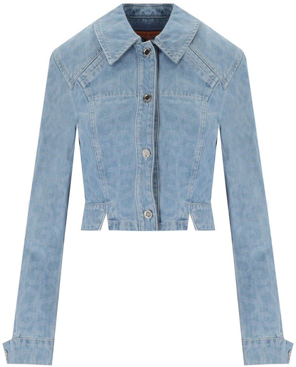 Stine Goya STINE GOYA SAMMIE CROPPED DENIM JACKET Lichtblauw