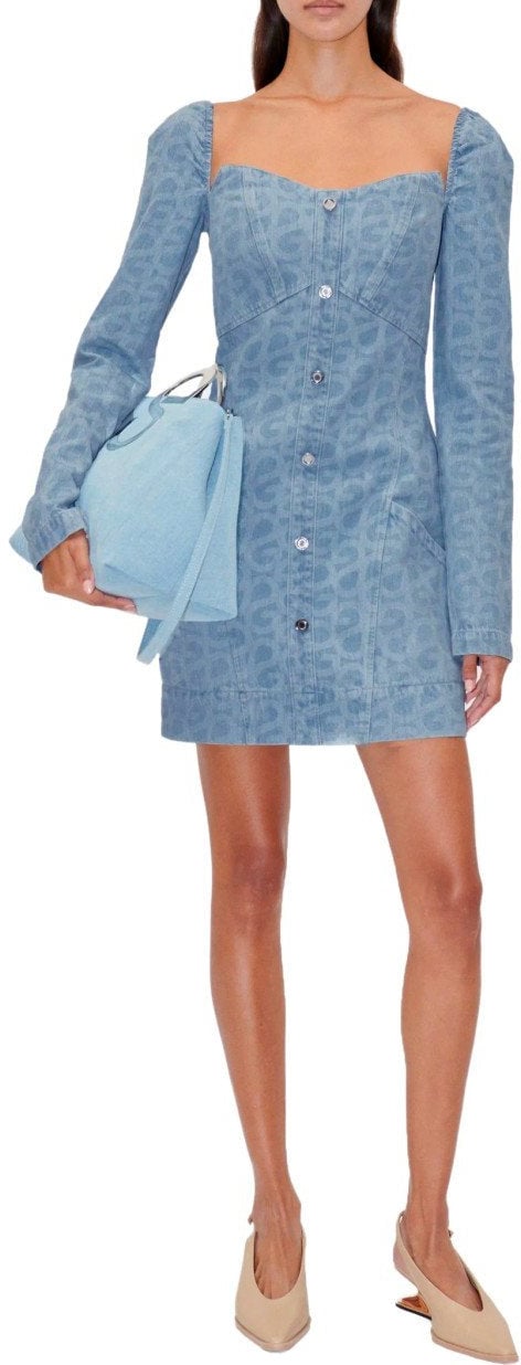 Stine Goya STINE GOYA KITTY DENIM DRESS Lichtblauw