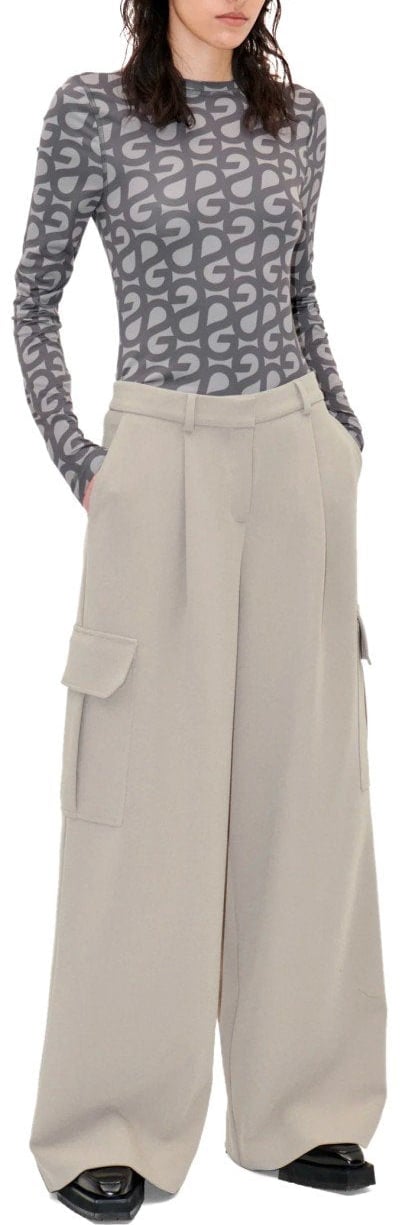 Stine Goya STINE GOYA OLANI WIDE LEG PANTS Beige