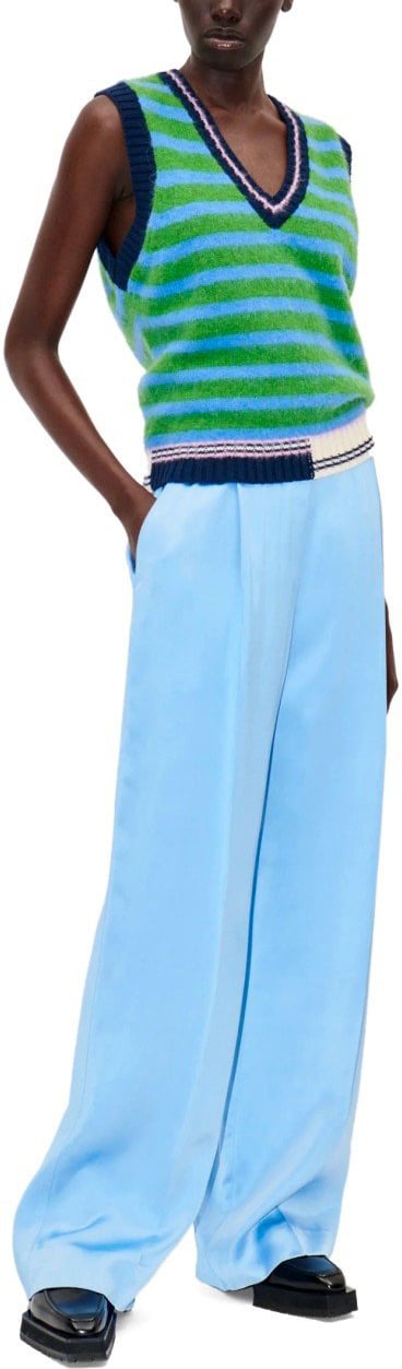 Stine Goya STINE GOYA CIARA WIDE LEG LIGHT BLUE PANTS Lichtblauw