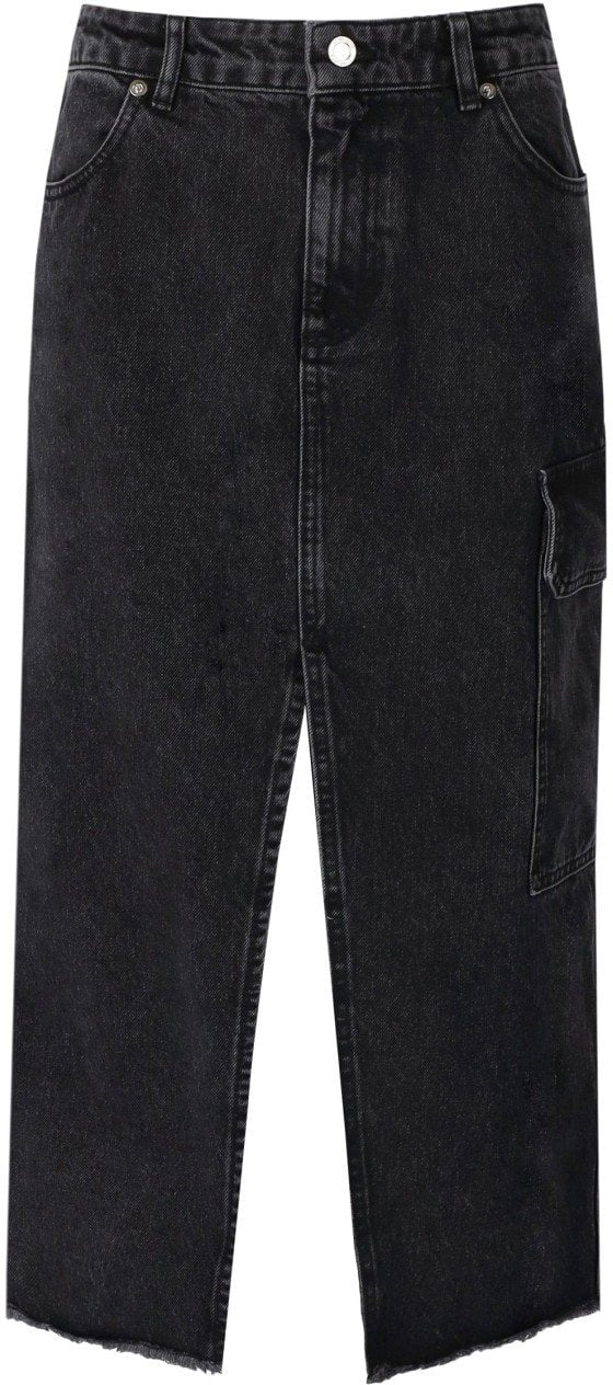Stine Goya STINE GOYA PETER GREY DENIM MIDI SKIRT Grijs