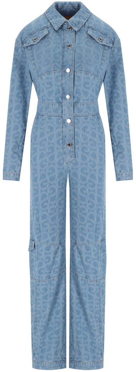 Stine Goya STINE GOYA LOUISIANA DENIM JUMPSUIT Lichtblauw