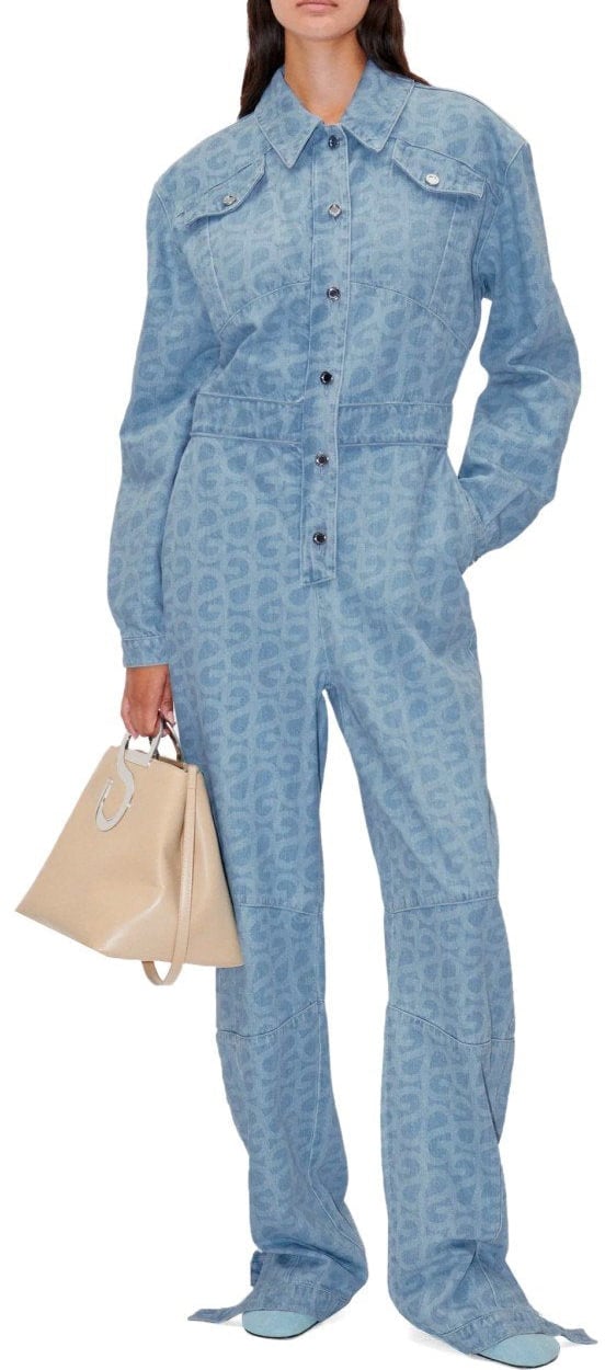 Stine Goya STINE GOYA LOUISIANA DENIM JUMPSUIT Lichtblauw