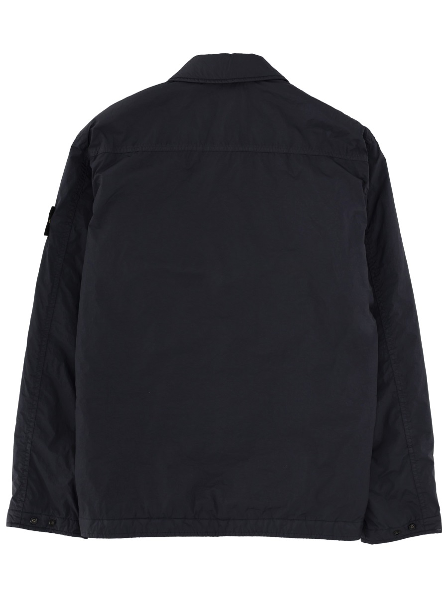 Stone Island Neutral Boxy Padded Sleeve Patch Shirt Zwart