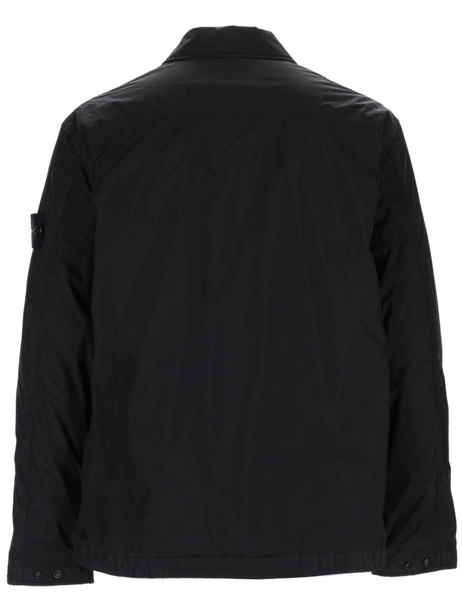Stone Island Neutrals Padded Chest Pocket Polyamide Jacket Zwart
