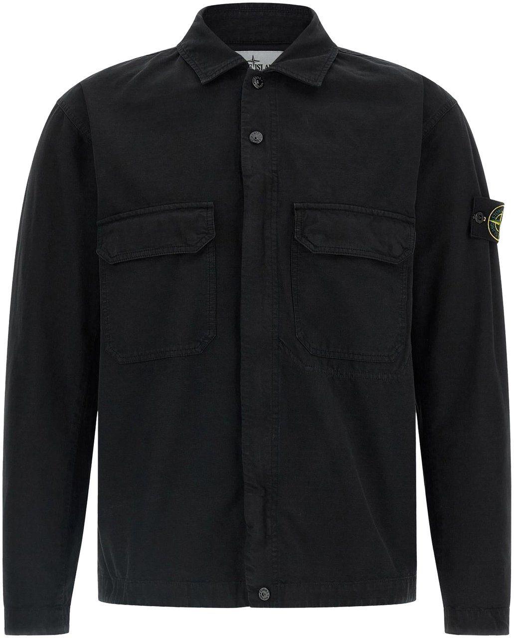 Stone Island Heren Two way Zip Overshirt Zwart Zwart