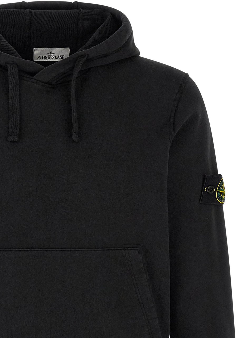 Stone Island Black Cotton Sweatshirt Zwart