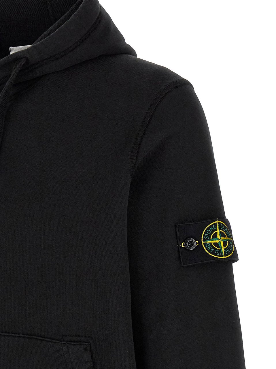 Stone Island Black Cotton Sweatshirt Zwart