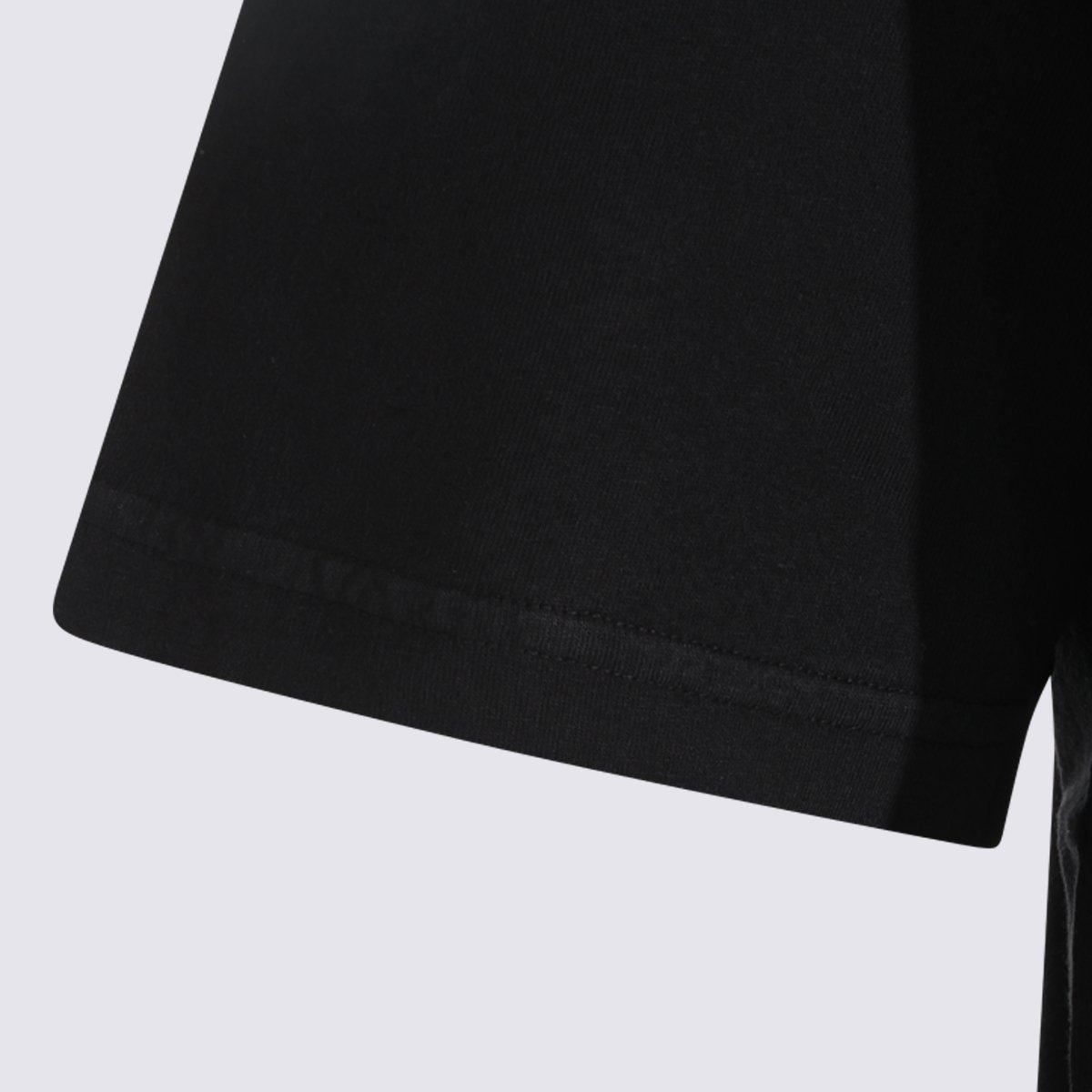 Stone Island Short-Sleeve Black T-Shirt with Graphic Detail Zwart