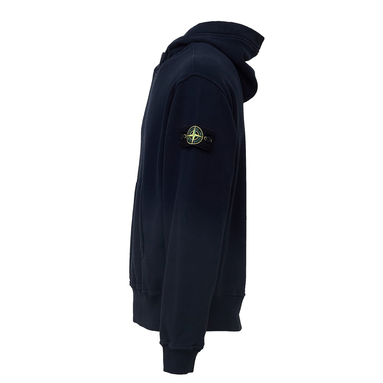 Stone Island Oversized Hooded Cotton Sweatshirt Blauw