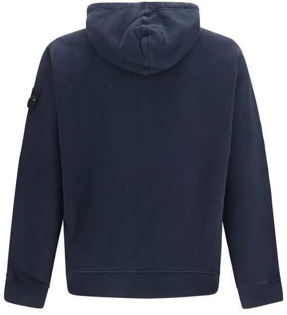 Stone Island Blue Cotton Sweatshirt Blauw