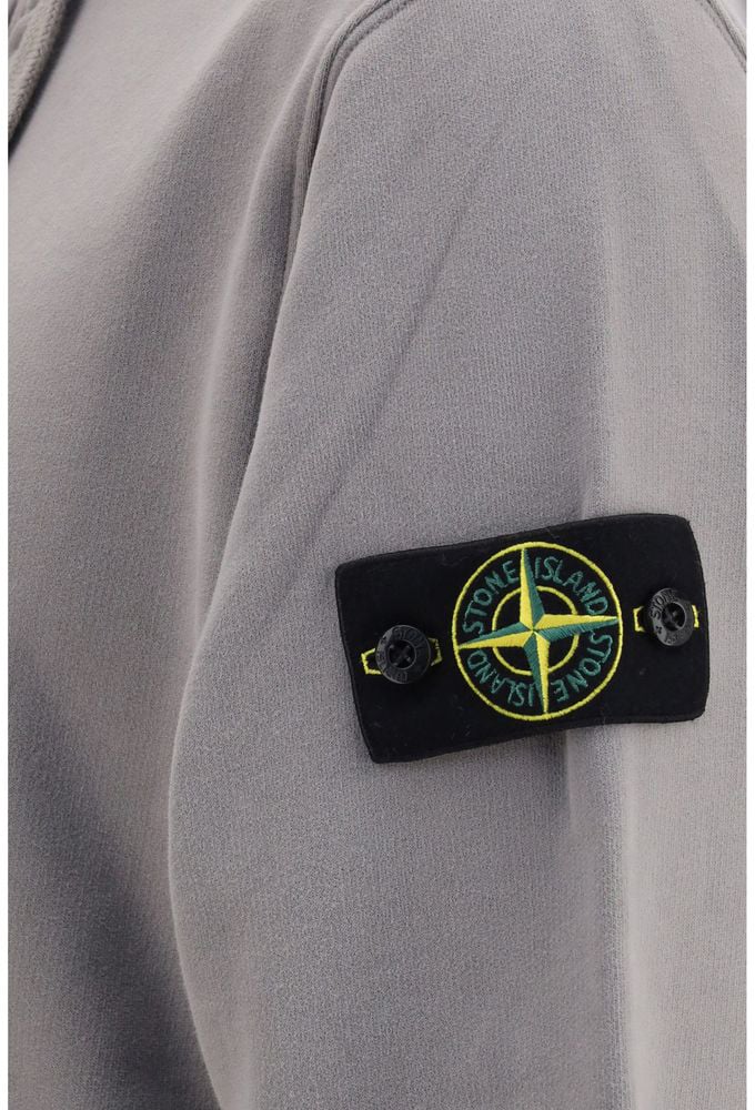 Stone Island Gray Cotton Sweatshirt Grijs