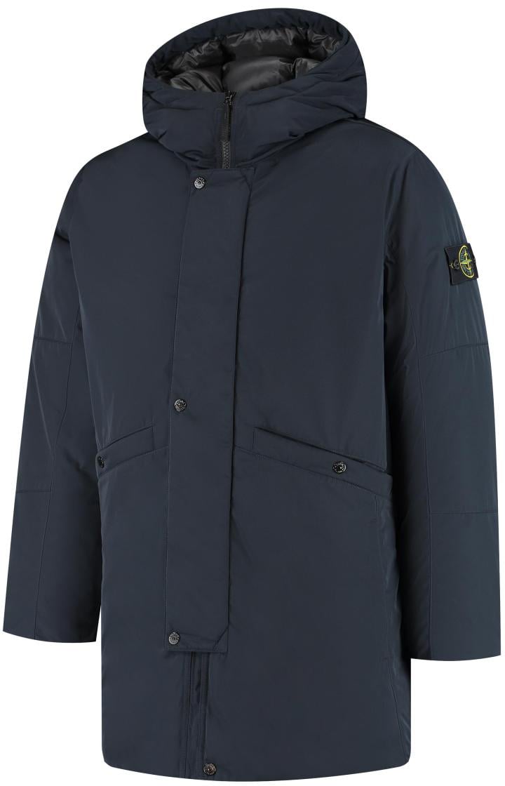 Stone Island Long Parka Blauw