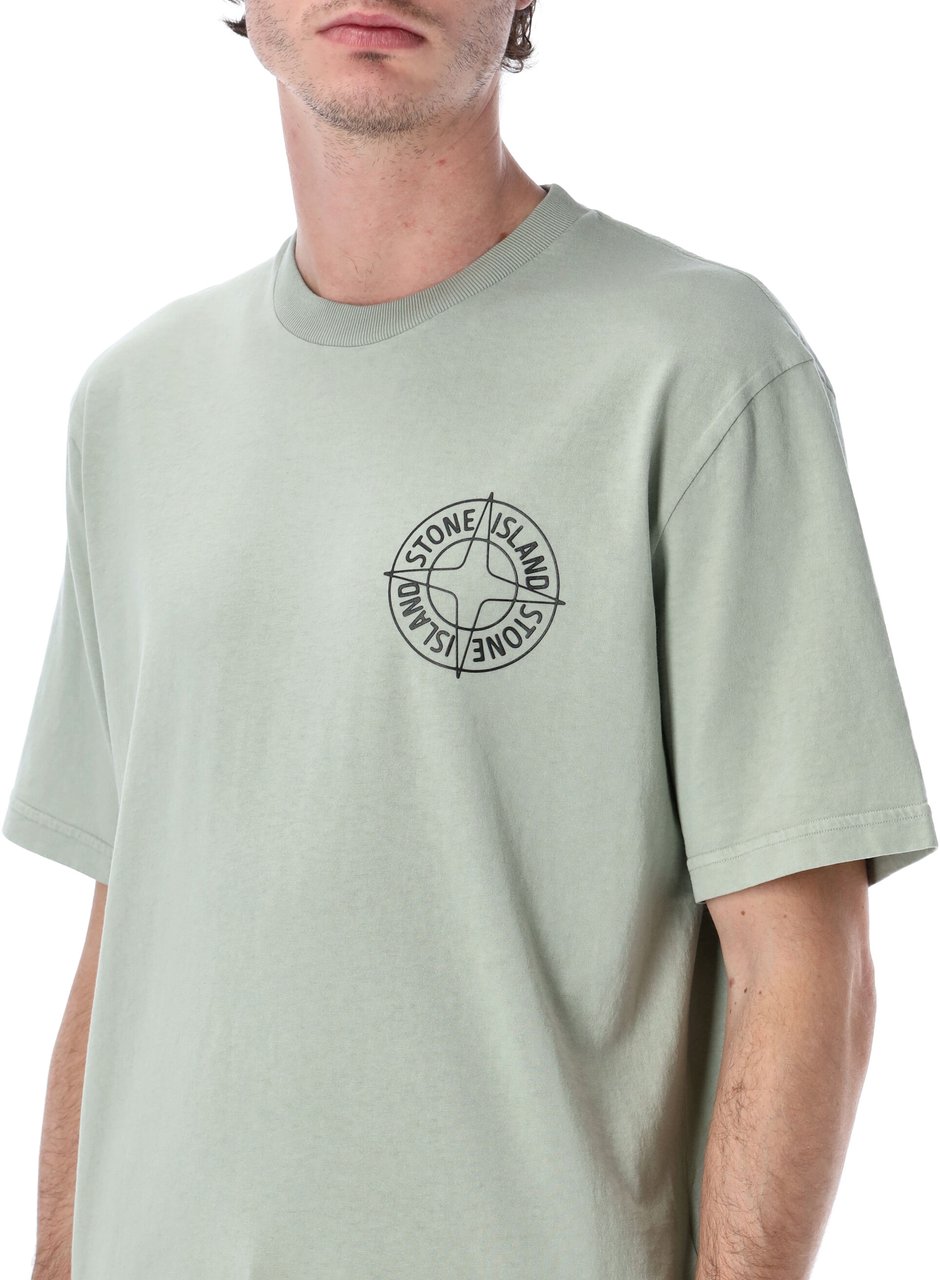 Stone Island Stone Island Outline Compass cotton t-shirt Groen