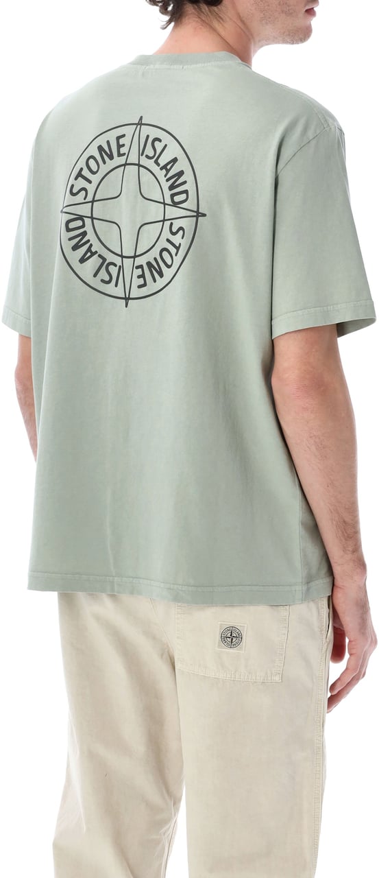 Stone Island Stone Island Outline Compass cotton t-shirt Groen