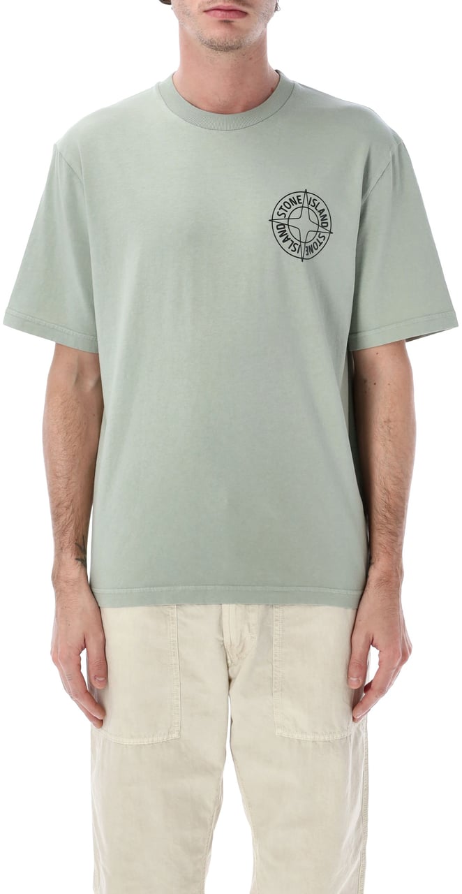 Stone Island Stone Island Outline Compass cotton t-shirt Groen