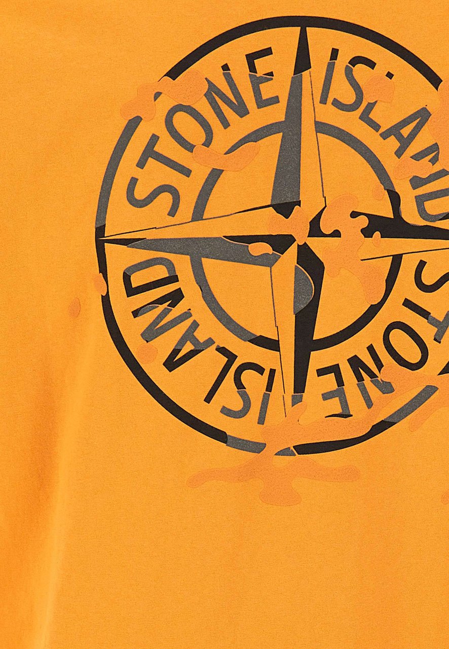 Stone Island T-Shirts And Polos Orange Oranje
