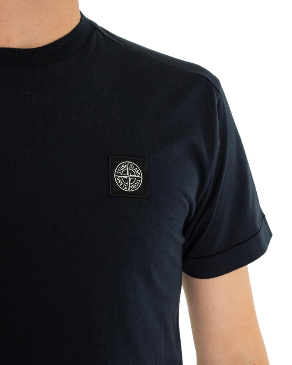 Stone Island Heren Compasslogo T-Shirt Blauw Blauw