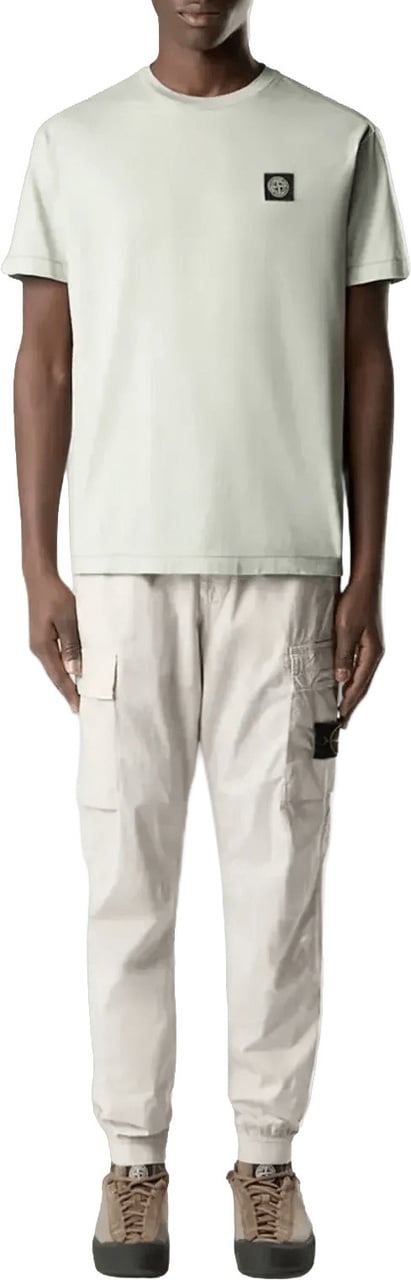 Stone Island T-shirt van 60/2 katoenjersey in de kleur saliegroen. Lime