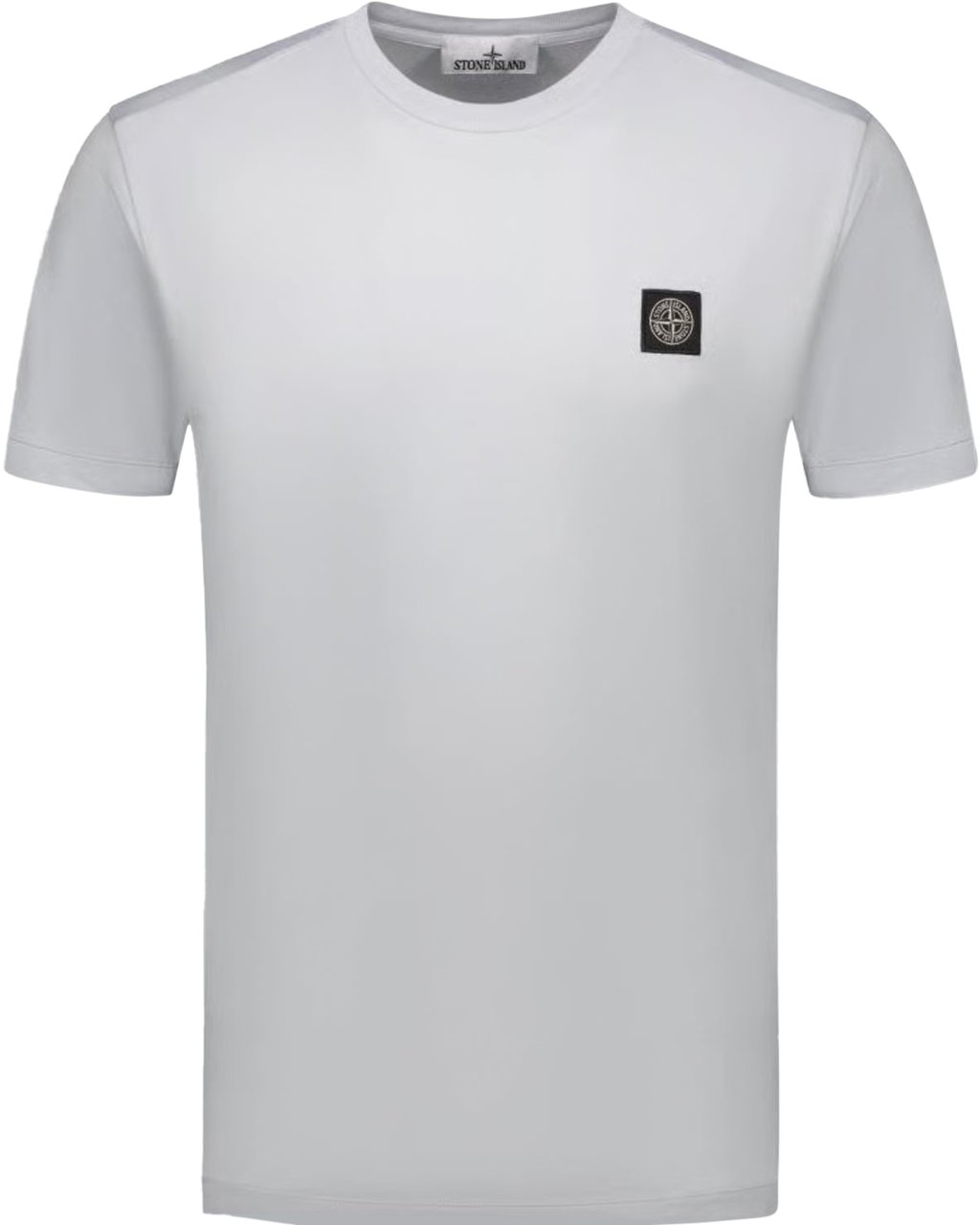 Stone Island T-shirt van 60/2 katoenjersey, parelgrijs. Lichtgrijs
