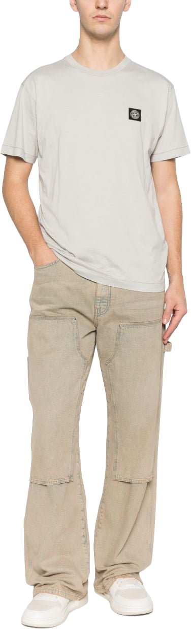 Stone Island T-Shirts And Polos Grey Lichtgrijs