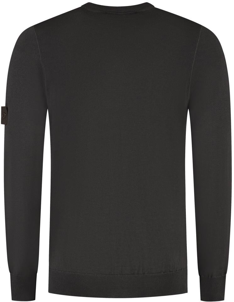 Stone Island Heren Logo Patch Sweater Wool Bruin Bruin