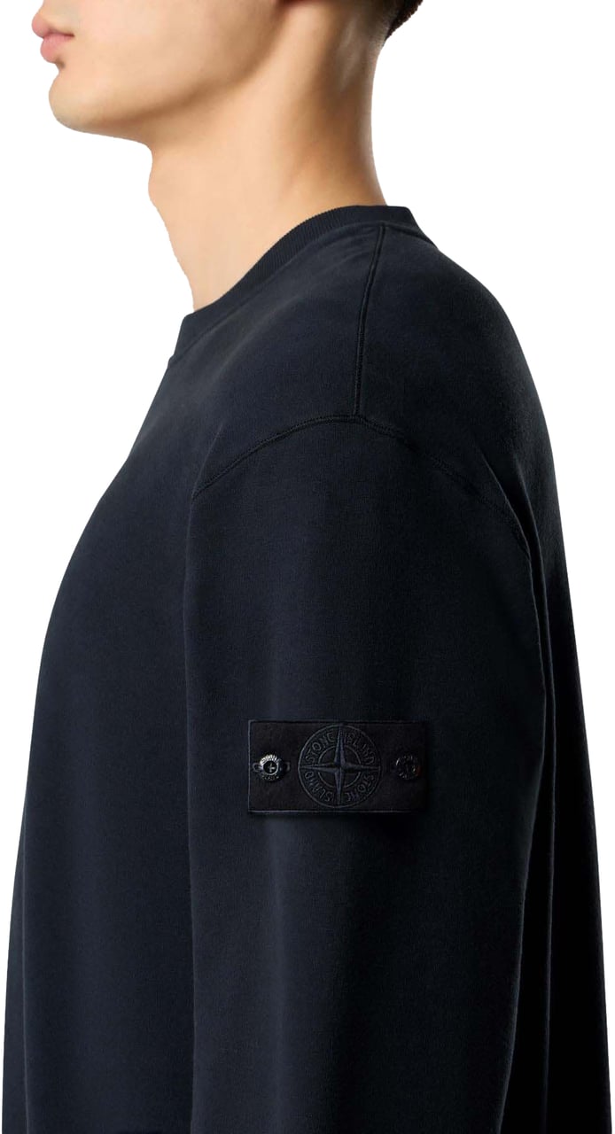 Stone Island Heren Logo Patch Sweater Blauw Blauw