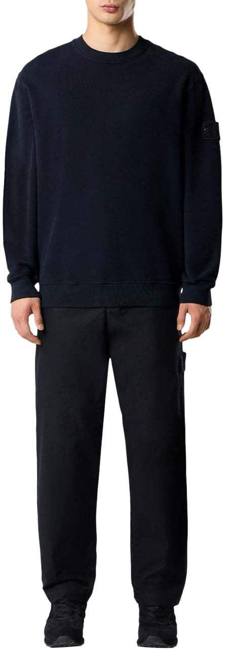 Stone Island Heren Logo Patch Sweater Blauw Blauw